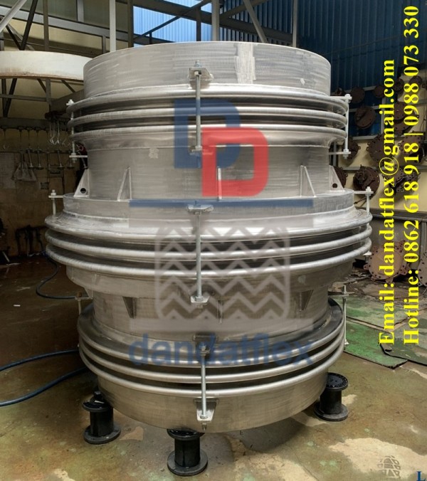 Khớp nối giãn nở nhiệt inox, ống bù trừ giãn nở, khớp giãn nở inox DN200