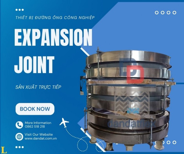 Khớp nối giãn nở nhiệt inox, ống bù trừ giãn nở, khớp giãn nở inox DN200