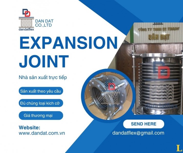 Khớp nối giãn nở nhiệt inox, ống bù trừ giãn nở, khớp giãn nở inox DN200