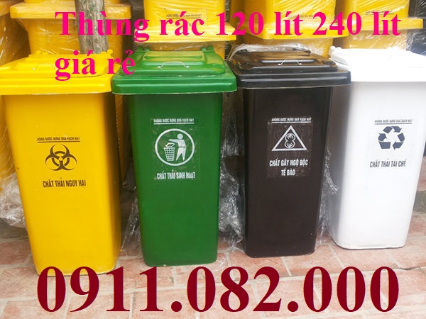  Nơi bán thùng rác giá rẻ ưu đãi khuyến mãi- thùng rác 120 lít 240 lít 660 lít- lh 0911082000