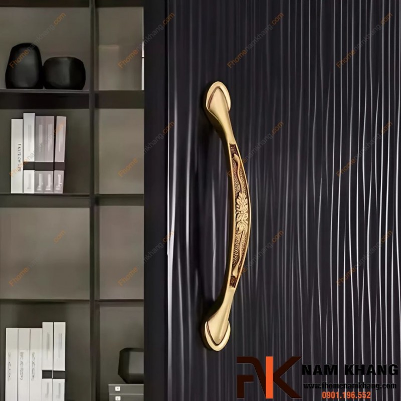 Tay nắm cửa tủ đồng kiểu cổ điển NK037D | Zalo 0901 196 552