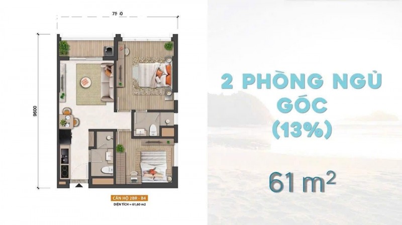 Bán căn hộ cao cấp biển Vũng Tàu giá chỉ 3 tỷ cho thuê 30 tr/tháng