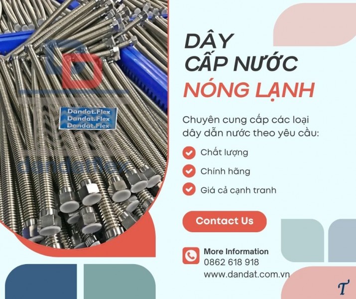 Ống mềm cấp nước inox, dây dẫn nước bình nóng lạnh, ống inox dẫn nước nóng lạnh