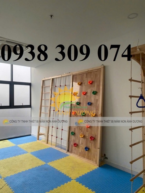 Tường leo núi trẻ em, vách leo núi mầm non, thang leo trẻ em