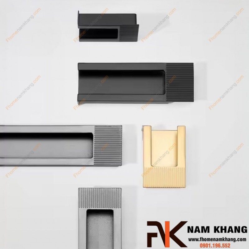 Tay nắm âm tủ hợp kim cao cấp NK099S | Zalo 0901 196 552 