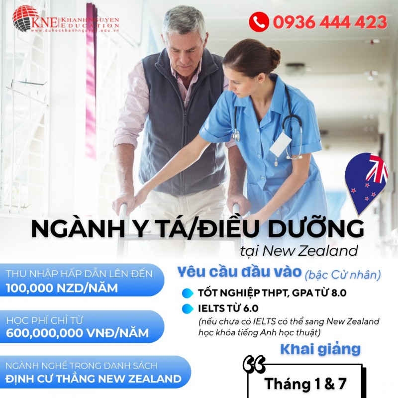 Du Học Ngành Y Tá/Điều Dưỡng Tại New Zealand – Cơ Hội Định Cư Với Học Phí Chỉ Từ 600 Triệu Vnđ/Năm