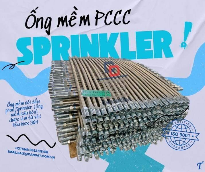 Ống mềm chữa cháy, dây mềm nối đầu phun sprinkler, khớp nối mềm pccc