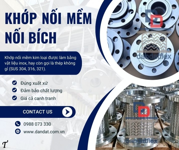 Khớp nối ren công nghiệp, khớp nối chống rung máy bơm, khớp nối chống rung kim loại 