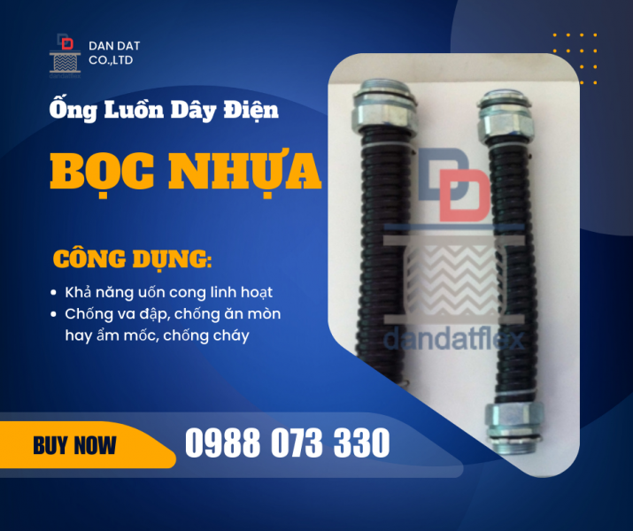Ống Luồn Dây Điện Bọc Nhựa Pvc - Ống Thép Luồn Dây Điện - Ống Ruột Gà Lõi Thép Bọc Lưới Inox 