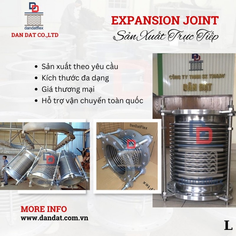 Khớp Nối Mềm Inox 304, Khớp Nối Chống Rung Inox, Khớp Nối Giãn Nở Inox
