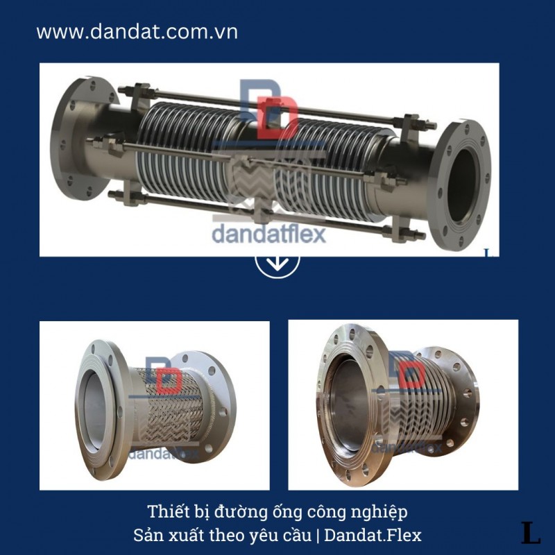 Khớp Nối Mềm Inox 304, Khớp Nối Chống Rung Inox, Khớp Nối Giãn Nở Inox