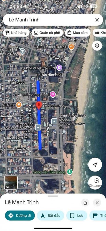 BÁN ĐẤT MẶT TIỀN LÊ MẠNH TRINH, CÁCH BIỂN PHẠM VĂN ĐỒNG CHỈ 100M