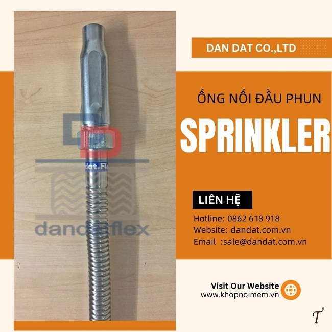 Ống mềm đầu phun sprinkler, dây nối mềm inox cho sprinkler, ống mềm kết nối đầu phun chữa cháy
