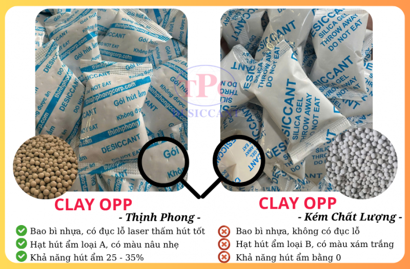 Phân biệt Gói hút ẩm loại tốt và kém chất lượng