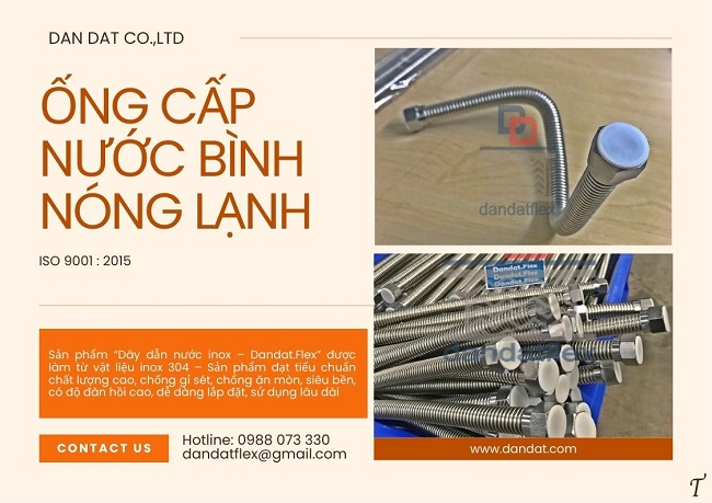 Ống dẫn nước inox nóng lạnh, dây mềm cấp nước nóng, dây dẫn nước inox ruột gà