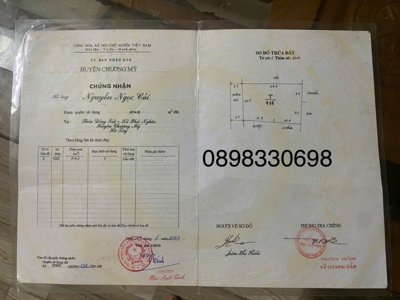 Chủ Cần Bán Gấp 80m Phú Nghĩa-Chương Mỹ-HN
Gíá Chỉ 40tr/m