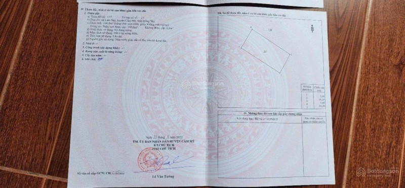 Đất đẹp giá tốt Đồng Nai TL765 Cẩm Mỹ, gần chợ, hướng Đông Nam mát mẻ quanh năm