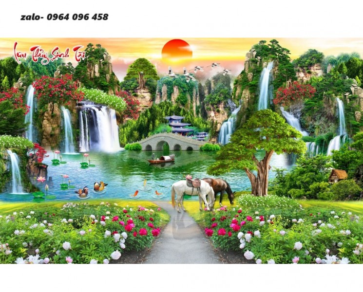 Tranh gạch 3d ốp tường phong cảnh - CVX22