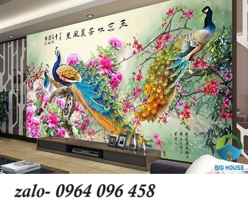 Tranh gạch 3d trang trí phòng khách đẹp - NBV44