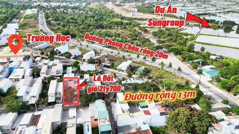 Bán lô đất tái định cư đất lành đường 13m lô sạch đẹp giá 2 tỉ 700 triệu.
Diện tích : 64m2 ngang