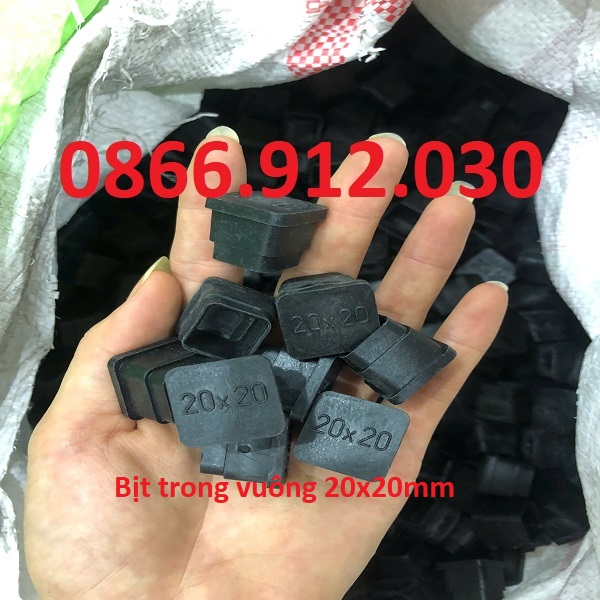 Các loại nút nhựa bịt đầu sắt hộp vuông 20x20mm 