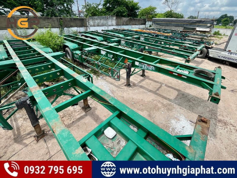 Thanh lý lô hàng khủng: 7 mooc xương KCT 40 feet lướt 90%