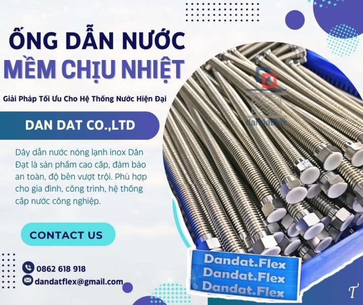 Dây dẫn nước inox, ống mềm cấp nước nóng lạnh, dây mềm inox cấp nước ren trong