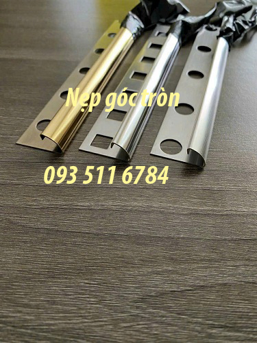 Nẹp góc bo tròn nẹp U nhôm nẹp V inox màu la nhôm Inox