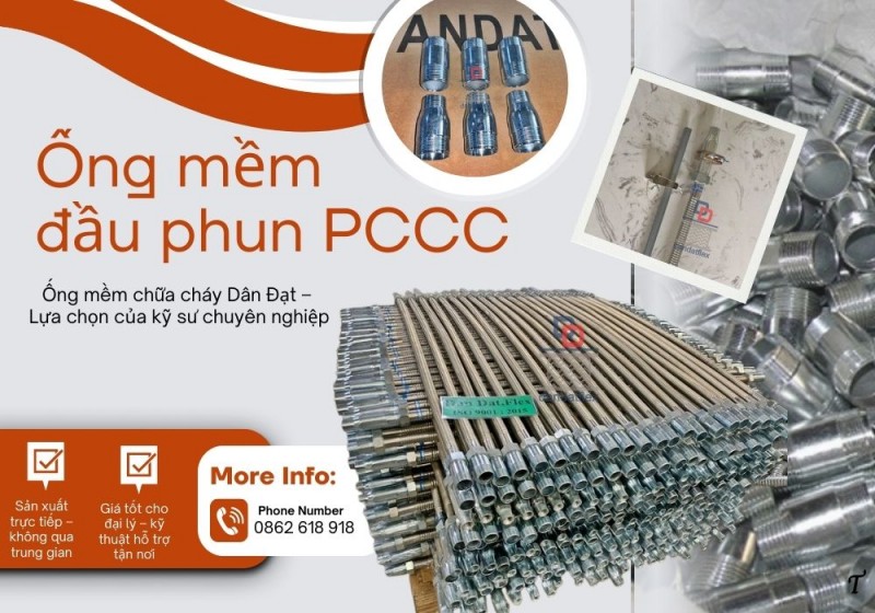 Ống mềm nối đầu phun sprinkler, ống mềm sprinkler PCCC, dây mềm nối đầu phun sprinkler