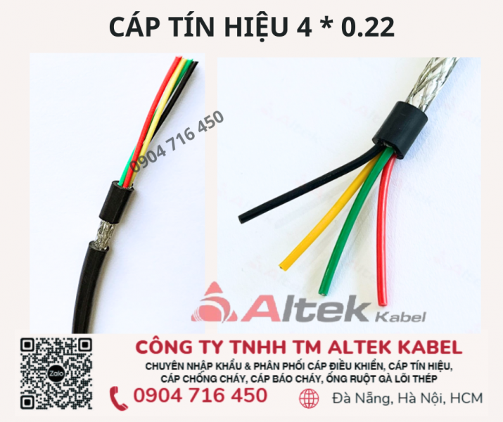 Cáp tín hiệu 4x0.22 DVV Altek Kabel Đà Nẵng, Quảng Nam