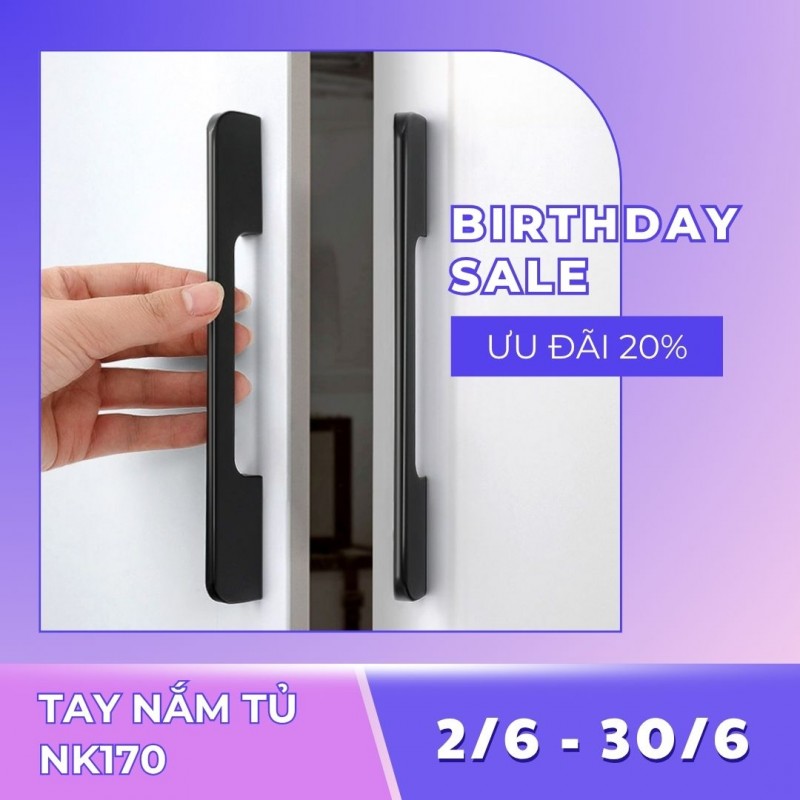 Tay nắm tủ NK170 – Ưu đãi 20% toàn bộ sản phẩm