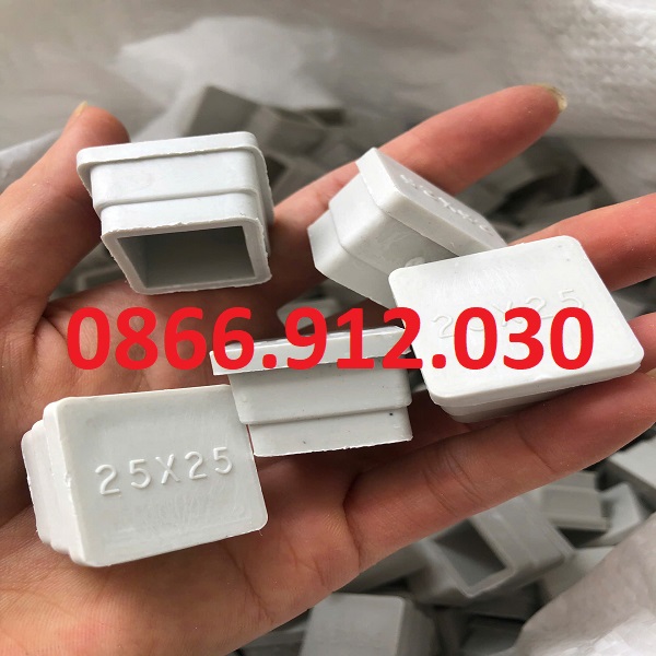 Nắp chụp sắt hộp vuông 25x25mm, bịt đầu sắt hộp 25x25mm giá rẻ