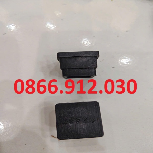 Nắp chụp sắt hộp vuông 25x25mm, bịt đầu sắt hộp 25x25mm giá rẻ