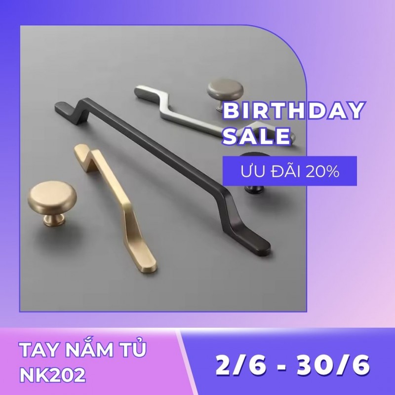Tay nắm tủ cao cấp NK202 - Ưu đãi 20% toàn bộ sản phẩm