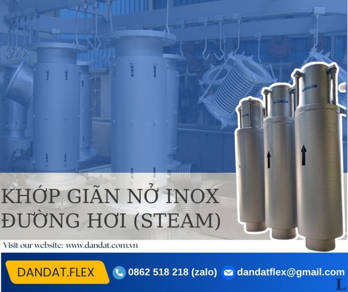 Khớp nối giãn nở, khớp nối mềm, khớp chống rung, ống mềm inox 304