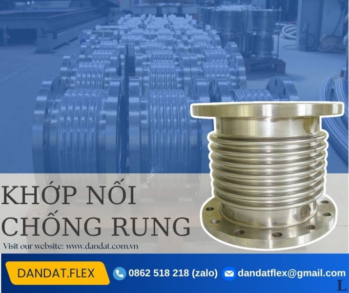 Giá khớp nối chống rung inox, khớp nối mềm inox nối bích, khop noi mem 