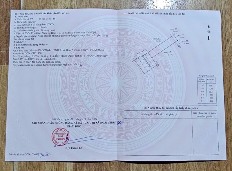 Tôi Chính chủ cần bán đất biển khu du lịch Biển Hoài Hải,TX Hoài Nhơn, Bình Định 3 lô liền kề 15×24