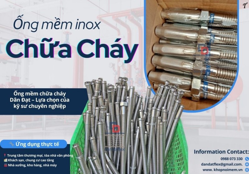 Ống nối mềm PCCC, dây mềm kết nối đầu phun sprinkler, khớp nối mềm PCCC