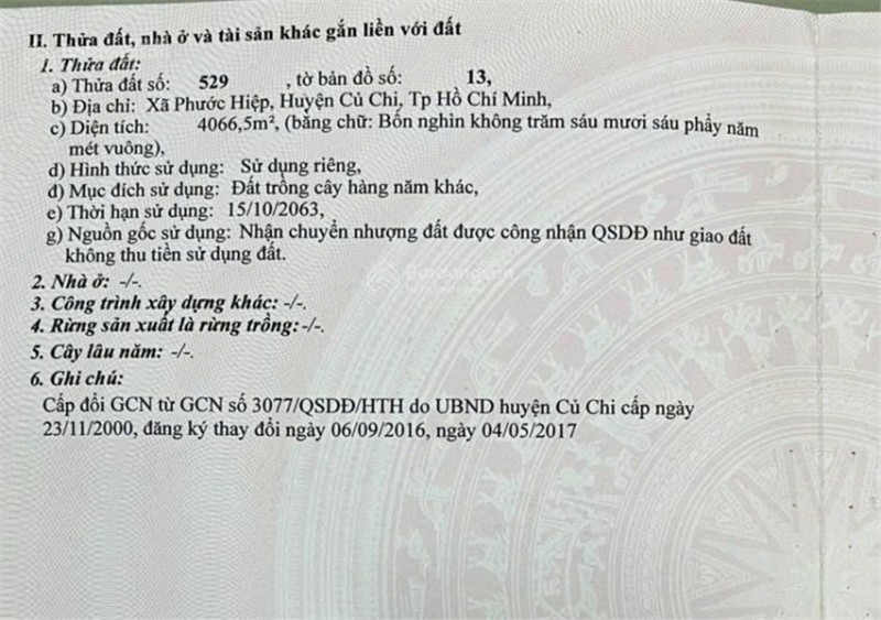 ĐẤT ĐẸP - GIÁ SIÊU TỐT - CHÍNH CHỦ Cần Bán Nhanh Lô Đất  Vị Trí Tại Huyện Củ Chi, TP HCM