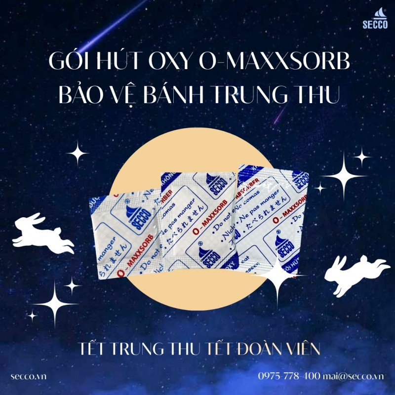Gói hút Oxy cho bánh trung thu O-Maxxsorb