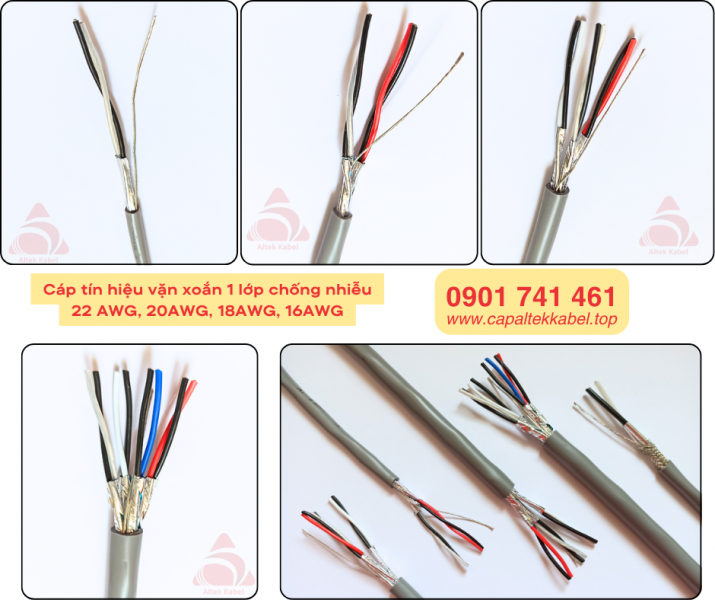 Cáp tín hiệu 22AWG, 20AWG, 18AWG, 16AWG Altek Kabel