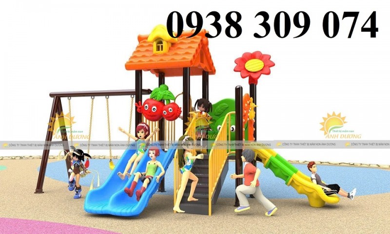 Cầu trượt xích đu giá rẻ,cầu trượt liên hoàn ngoài trời LH