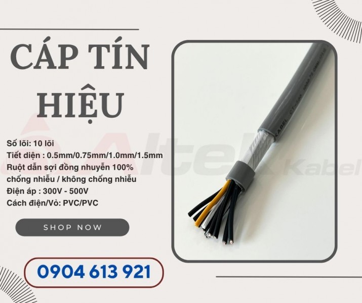 Cáp tín hiệu chống nhiễu RVVP 10x0.75 Altek Kabel 