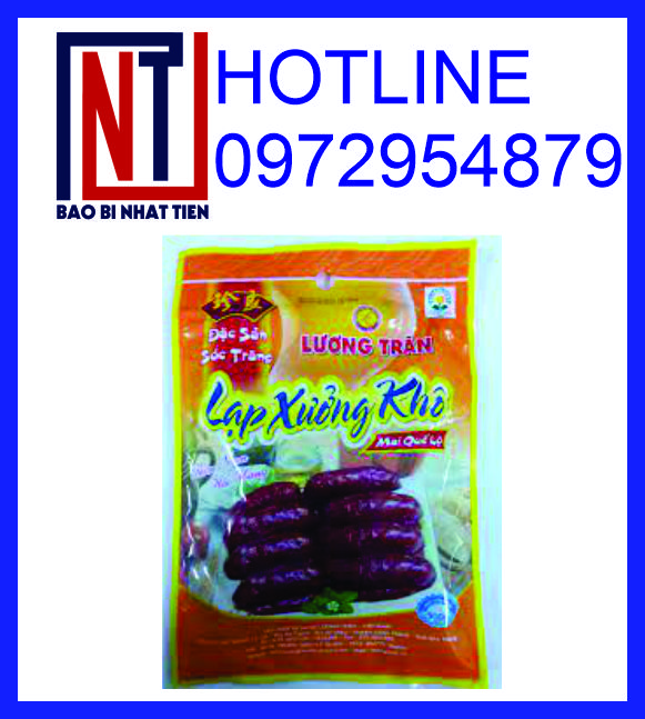 Sản xuất in ấn bao bì lạp xưởng, túi hút chân không đựng lạp xưởng