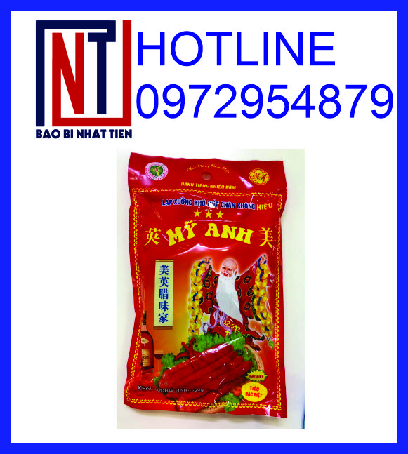 Sản xuất túi PA/PE đựng lạp xưởng, in túi lạp xưởng