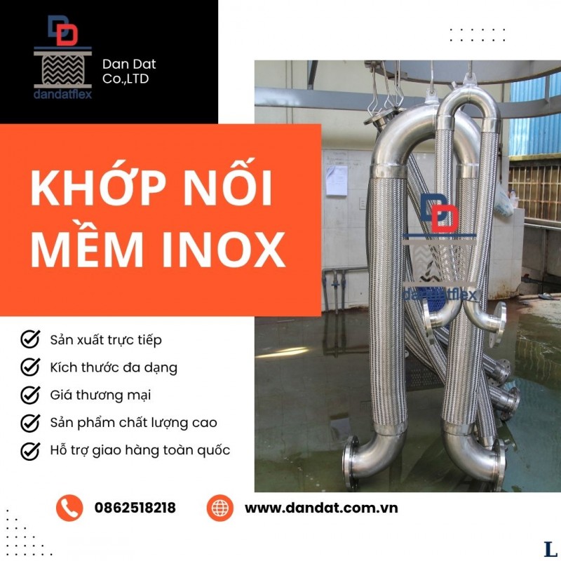 Khớp chống rung, Mối nối mềm, Khớp nối inox, Khớp nối mềm inox 304