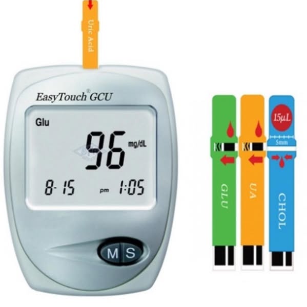 THIẾT BỊ Y TẾ 4H : Máy đo 3 in 1 (Đường huyết- Mỡ máu- Acid Uric(gout)