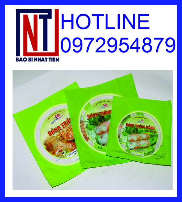 Túi đựng bánh tráng, chuyên in bao bì bánh tráng