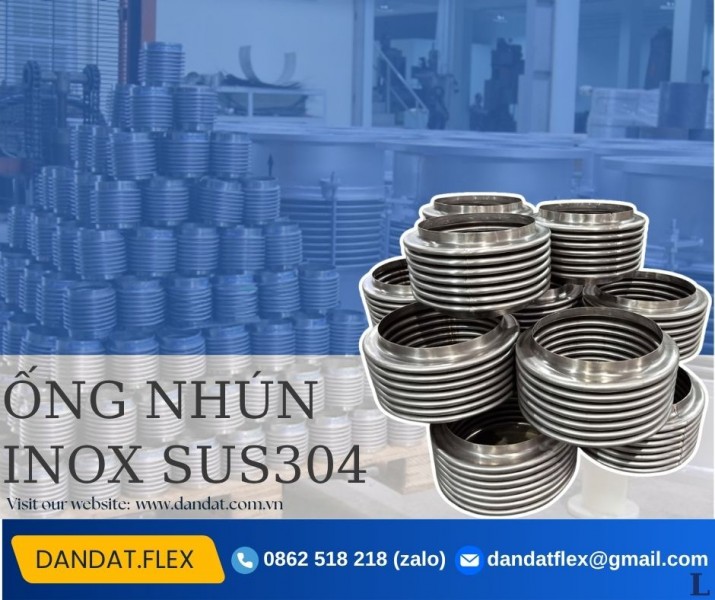 Khớp nối bù trừ giãn nở, ống giãn nở inox, khớp nối mềm inox 304