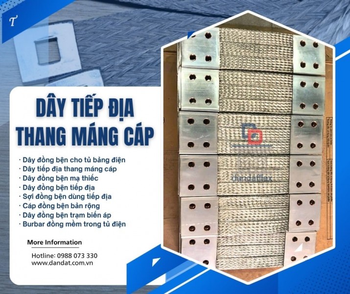 Dây đồng bện mạ thiếc/ Dây đồng bện tiếp địa cáp ngầm/ Sợi đồng bện tiếp địa cho tủ bảng điện